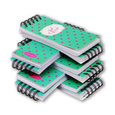 Spiral Memo Pads, 100 Sheets, Unruled, Solid Color, Writing Pads, Easy To Carry | Pack Of 10