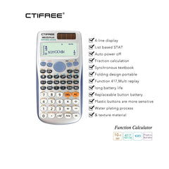 Ctifree Scientific Calculator 417 Function 2 Line 10+2 Digits Written Display Solar Scientific Calculator (CT 991ES Plus)