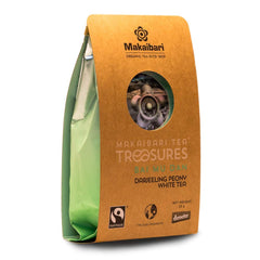 Makaibari Tea Treasures Bai Mu Dan Darjeeling Peony White Tea - 25gm, 0.8 Ounce | USDA Certified Premium Darjeeling Loose Leaf Tea - Low Caffeine Loose Leaves