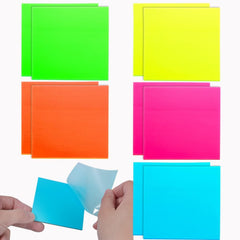 Sticky Notes Pad, Waterproof & Repositionable Sticky Notes, Multicolor - 3 X 3 Inch, Pack Of 10