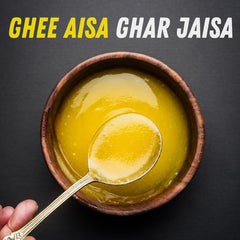 100% Pure A2 Desi Cow Ghee By Healthy Roots | Natural & Healthy Gir Cow Cultured Desi Ghee | 2 Litre (1 Litr * 2) 67.6 Ounce | Jar Pack