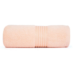 Micro Cotton Remy Basel Luxury Terry Cotton Bath Towel 550 Gsm | Super Comfortable 100% Long Staple Cotton Bath Towel (Peach)