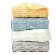 HomeCloud Microfiber Soft & Fuffy Hand Towel 800 Gsm | Hanging Loop Soft, Highly Absorbent & Fast Dry Hand Towel (Set Of 4) - Box Multicolor