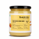 Pure Organic Cultured Desi Cow Ghee By Barosi | Rich In Vitamins A, E & Healthy Cow Desi Ghee Protact Eyesight | (500ml) 16.9 Ounce | Jar Pack