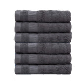 Mush Bamboo 100% Bamboo Hand Towels 1200 Gsm | Ultra Soft, Absorbent & Quick Dry Towel - Pack Of 6 (Grey)