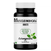 Muscleindica's Boostx Pure Ashwagandha Root Extracts 500mg, Withania Somnifera Extract, Boost Focus & Discipline - No Additives Or Fillers | 60 Capsules 100gm 0.2lbs