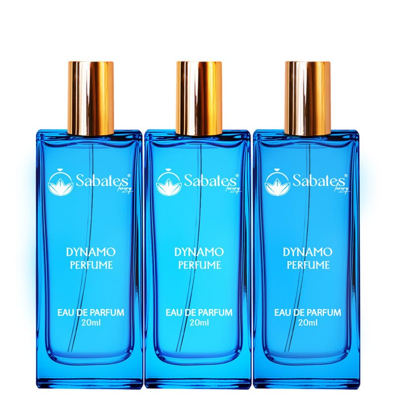 Sabates Dynamo Eau De Parfum Each 20ml 0.6 Fl.oz. Combo Of 3 | Long Lasting Fragrance For Men Sabates Dynamo Eau De Parfum Each 20ml 0.6 Fl.oz. Combo Of 3 | Long Lasting Fragrance For Men
