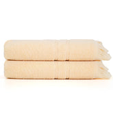Prime Club Premium 100% Cotton Hand Towel 400 Gsm | Bathroom Essentials Soft Quick-Dry Cotton Towel (Peach)- 2 Pcs