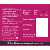 Golden Tips Applause Premium Assam CTC Tea - 40gm, 1.4 Ounce, 20 Sachets | Strong & Aromatic Chai Patti - 100% Natural Loose Tea Leaves | Artificial Flavor Free, Rich In Antioxidants