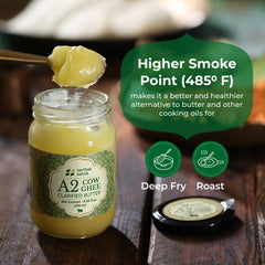 100% Natural A2 Cow Ghee Desi By Sarthak Satvik | Nutrient Rich Ghee Made With Traditional Binola Method Good For Heart Health | (250ml) 8.4 Ounce | Jar Pack