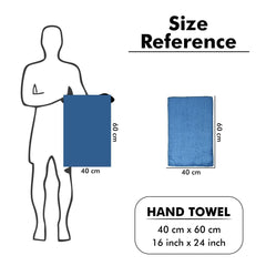 Urbanleaf Super Soft Microfiber Hand Towels, Gym & Workout Towels (2 Pieces, Multi Color) 400 Gsm