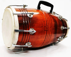 Nut Bolt Sheesham Wood Dholak - Brown Color | Perfectly Symmetric Round Dholak - Professional Studio Recording Style Dholak