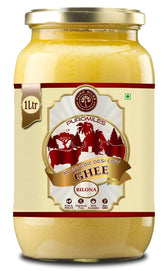 Organic Natural A2 Bilona Cow Desi Ghee By Puro Miles | Natural & Healthy Gir Cow Cultured Desi Ghee Ideal For Puja | (1 Litr) 33.8 Ounce | Jar Pack