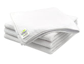 Softspun Microfiber Cleaning Cloths 450 Gsm | Highly Absorbent, Lint & Streak Free, Multi -Purpose Wash Cloth For Kitchen, Car, Window, Stainless Steel (4 Pcs)- White