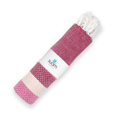 Suam Candy Cotton Towel 400 Gsm | Quick Dry, Soft & Absorbent Ideal For Bath, Beach, Gym & Travel (Carmine Red & Brick Pink)