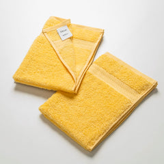 Ddecor Cotton Hand Towel 500 Gsm - Pack Of 2 (Yellow)