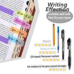 1200 Pcs Sticky Notes Plastic 60 Colors Sticky Tabs Highlighter Strips Waterproof Annotation Tabs