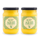 100% Natural A2 Cow Ghee Desi By Sarthak Satvik | Nutrient Rich Ghee Made With Traditional Binola Method Good | 500ml (250ml * 2) 16.9 Ounce | Jar Pack