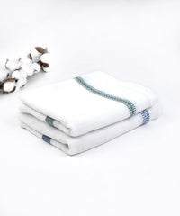 Thirsty Towel By Doctor Towels 600 Gsm | Double Cloth Cotton Bath Towel Quick Dry, Super Soft, High Absorbent | Green - Blue (Pack Of 2)