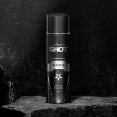 Layer'r Shot Rockstar Oriental Fougere 120ml 4 Fl.oz. Long Lasting Perfume Body Spray For Men