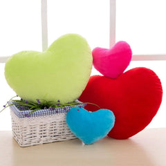 Heart Pillow, Heart Shape Throw Pillow, For Kids Room, Yellow - 11 X 11 Inch | Fluffy Heart Decorative Pillows, Cute Plush Pillow, Home Decorative For Living Room, Girls Bedroom, Washable