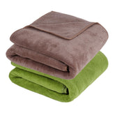 Fezora Microfiber Bath Towel 400 Gsm | For Men & Women Soft & Absorbent Weft Knitting Towels | Quick Dry Large Size Towel (Brown & Pista) - 2 Piece