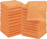 Jenny Denial 100% Cotton Soft Face Towel 1300 Gsm | Super Absorvent & Quick Dry - Pack Of 10 Pcs (Peach)