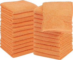 Jenny Denial 100% Cotton Soft Face Towel 1300 Gsm | Super Absorvent & Quick Dry - Pack Of 10 Pcs (Peach)