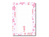 A5 Notes/To Do List Notepad, Beautiful Checklist Pad, Tear-Off Sheets (Seahorse) Pack Of 1
