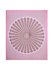 100% Cotton Double Size Bedsheet With 2 Matching Pillow Covers - 90 X 100 Inches, White & Pink | Designer Printed Bedsheet Set - Naturally Soft, Breathable, & Skin-Friendly