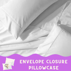 Super King Size Flat Bedsheet With 2 Pillow Covers - 110 X 112 Inches, White | Good For Home, Hotel, Villa, Resort & Guest House