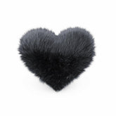 Luxury Soft Fur Love Heart Shape Cushion Pillow, For Valentine's Day, Black Color | For Couple, Sofa, Car, Decoration, Washable, Super Soft Pillow, Decoration Purpose, Sofa Cushion