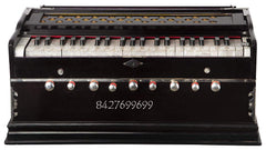 Musical Instrument Harmonium With Bag - 9 Stopper, 7 Bellow, 42 Keys, 3 1/2 Octave, Two Reeds (Bass+ Male) | Two Side Carry Handles, Jaali Frame On Keys