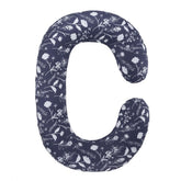 Pregnancy Pillow, C Shaped Pillow, Maternity Pillow For Sleeping - Dark Blue | 100% Cotton Pillow For Pregnant Mothers | With Breathable & No Heat Fabric | Full-Body Support For Better Sleep