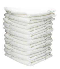 Space Fly Cotton Face Towels 1200 Gsm | Soft & Absorbent Face Napkins For Daily Use | Multipurpose Small Towel | Set Of 8 (White)