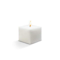WHITE SQUARE CANDLE 3INCH | PERFECT FOR CANDLIGHT DINNER CENTRE TABLE CANDLE