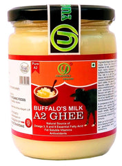 100% Natural Buffalo' S Milk A2 Ghee By Yugmantra Organic Foods | Natural & Healthy Cultured Desi Ghee Perfect For Improving Skin Glow | (500ml) 16.9 Ounce | Jar Pack
