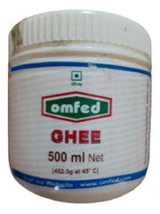 Organic Pure Desi Ghee By Omfed | Traditional Bilona Method Healthy Desi Ghee Good For Use Puja | (500ml) 16.9 Ounce | Jar Pack