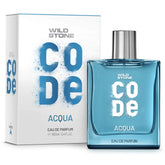 Wild Stone Code Acqua Eau De Parfum For Men 100ml 3.4 Fl.oz. | Long Lasting Fragrance
