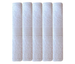 Akin Premium Cotton Bath Towels 2500 Gsm (Pack Of 5) - White