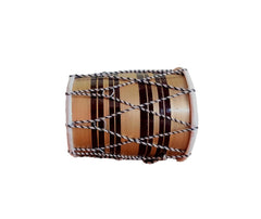 Premium Handcrafted Mini Dholak For Kids - Brown | Perfectly Symmetric Round Dholak - Dholak For Festival, Wedding, Satsang | Punjabi Dhol Drum, Housewarming Gifts