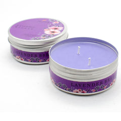 LAVENDER BREEZE DOUBLE WICK FRAGRANCE TIN CANDLE SET OF 2 BEST FOR MOTHER'S GIFT
