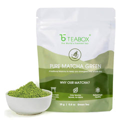 Teabox Pure Matcha Green Tea Powder - 25gm, 0.8 Ounce | Fresh Authentic Premium Matcha From Youngest Tencha Leaves - Sourced From Shizuoka, Japan
