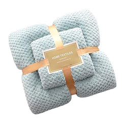 Homecloud Ultra Soft Bath & Face Towel Set 300 Gsm | 3x Softer Than Cotton Towels | Highly Absorbent & Ultra Fast Dry | Set Of 2 (Dots Gree)