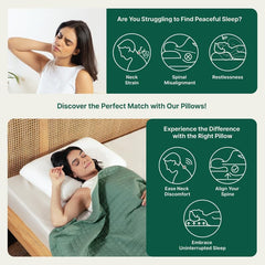 Orthopedic Pillow, Cooling Gel Memory Foam Pillow, White, Standard Size - 22 L X 14 W X 4 H Inches | For Neck & Back Support, Sleeping Bed Pillow, Removable Cover, Luxury Sleeping Pillow