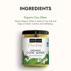 100% Natural Cow Ghee By Kapiva | Rich In Nutrients Calcium & Iron Pure Healthy Desi Cow Ghee Relieves Joint Pain | 1 Litre (500ml * 2) 33.8 Ounce | Jar Pack