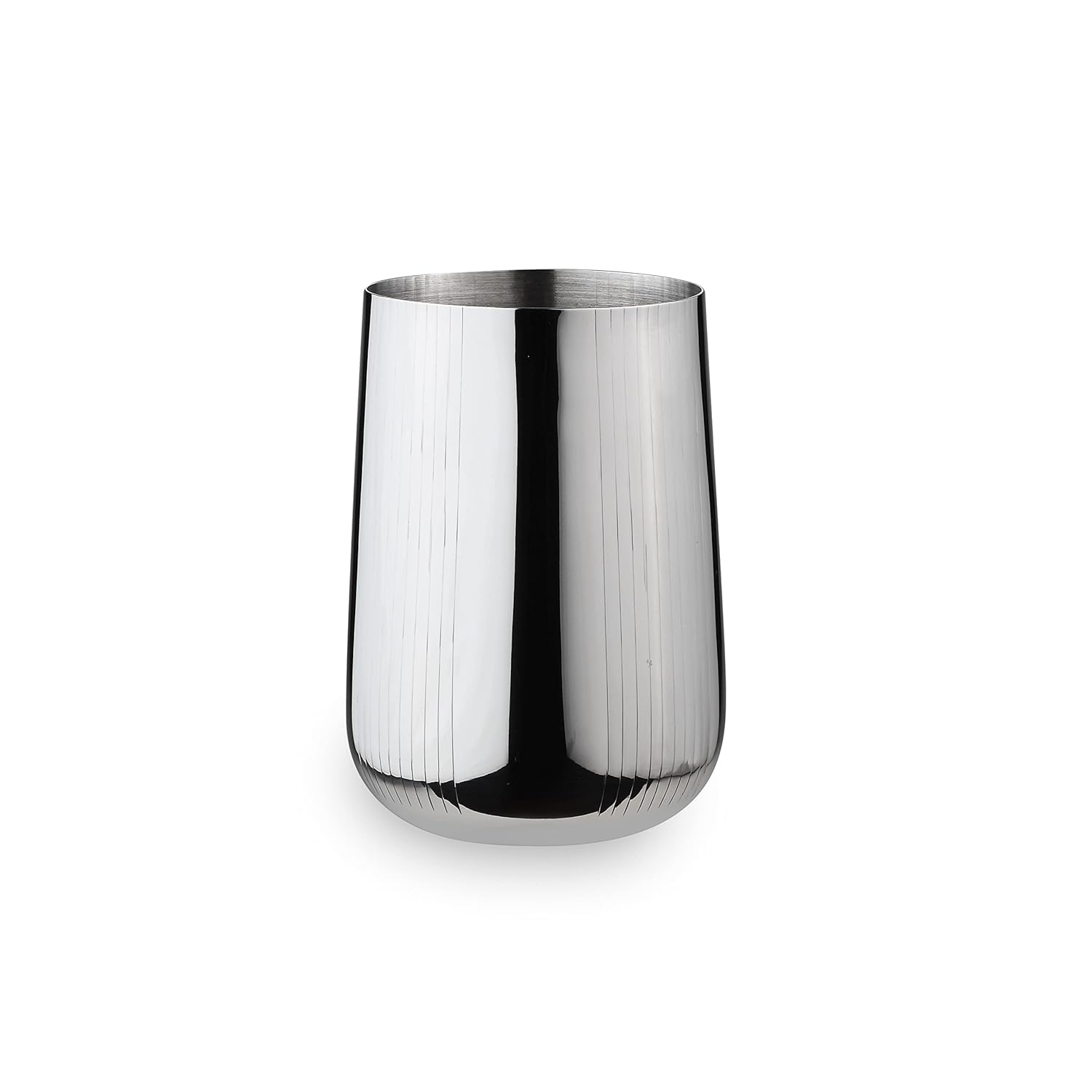 Designer Chrome Stainless Steel Drinking Glass Set Of 2 - Deco Series | Convenient Water Glasses - Multipurpose Designer Tumbler | Serve Ware & Tableware Designer Chrome Stainless Steel Drinking Glass Set Of 2 - Deco Series | Convenient Water Glasses - Multipurpose Designer Tumbler | Serve Ware & Tableware
