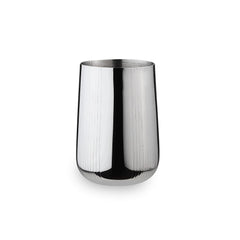Designer Chrome Stainless Steel Drinking Glass Set Of 2 - Deco Series | Convenient Water Glasses - Multipurpose Designer Tumbler | Serve Ware & Tableware
