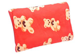 Microfiber Teddy Printed Bath Towel 400 Gsm | Absorbent Super Soft & Comfortable Quick Drying Bathing Towel (Red)