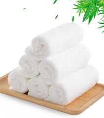Ayus Premium Soft Feel Face Towels Set 800 Gsm | 100% Cotton, Ultra Soft & Highly Absorbent Towels For Bathroom, Gym, Hotel & Spa (White) - Pack Of 6